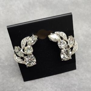 Eisenberg Ice Rhinestone Spray Clip On Earrings